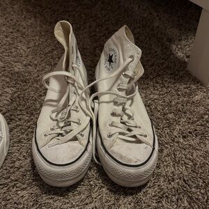 Converse Classic White Canvas platforms